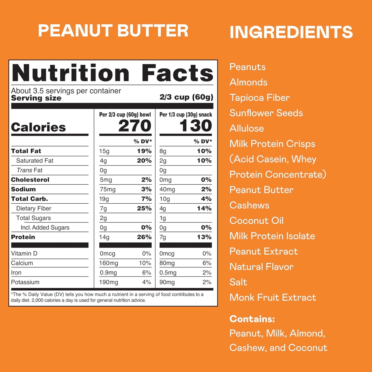 Magic Spoon Protein Granola - High Protein Granola, Keto Friendly, Low Sugar, Grain Free, Healthy Breakfast or Quick Snack (3 bags of Peanut Butter)