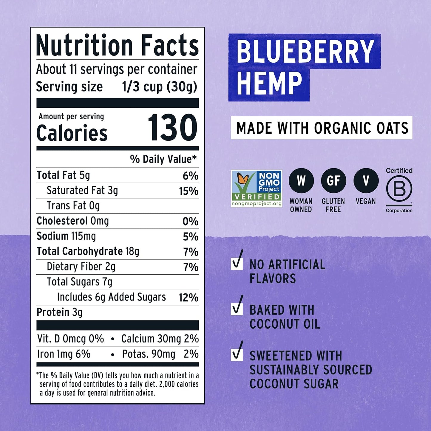 Purely Elizabeth, Blueberry, Ancient Grain Granola, Gluten-Free, Non-GMO, 12 Ounce (Pack of 3)