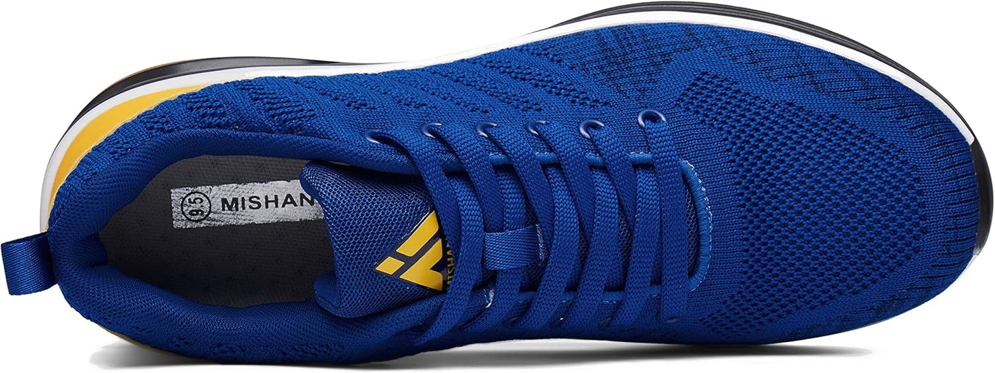 Mishansha Running Shoes for Men Sneakers Air Cushion Walking Shoes Comfortable Tennis Shoes Breathable Trail Running Shoes US Men 7.5-15