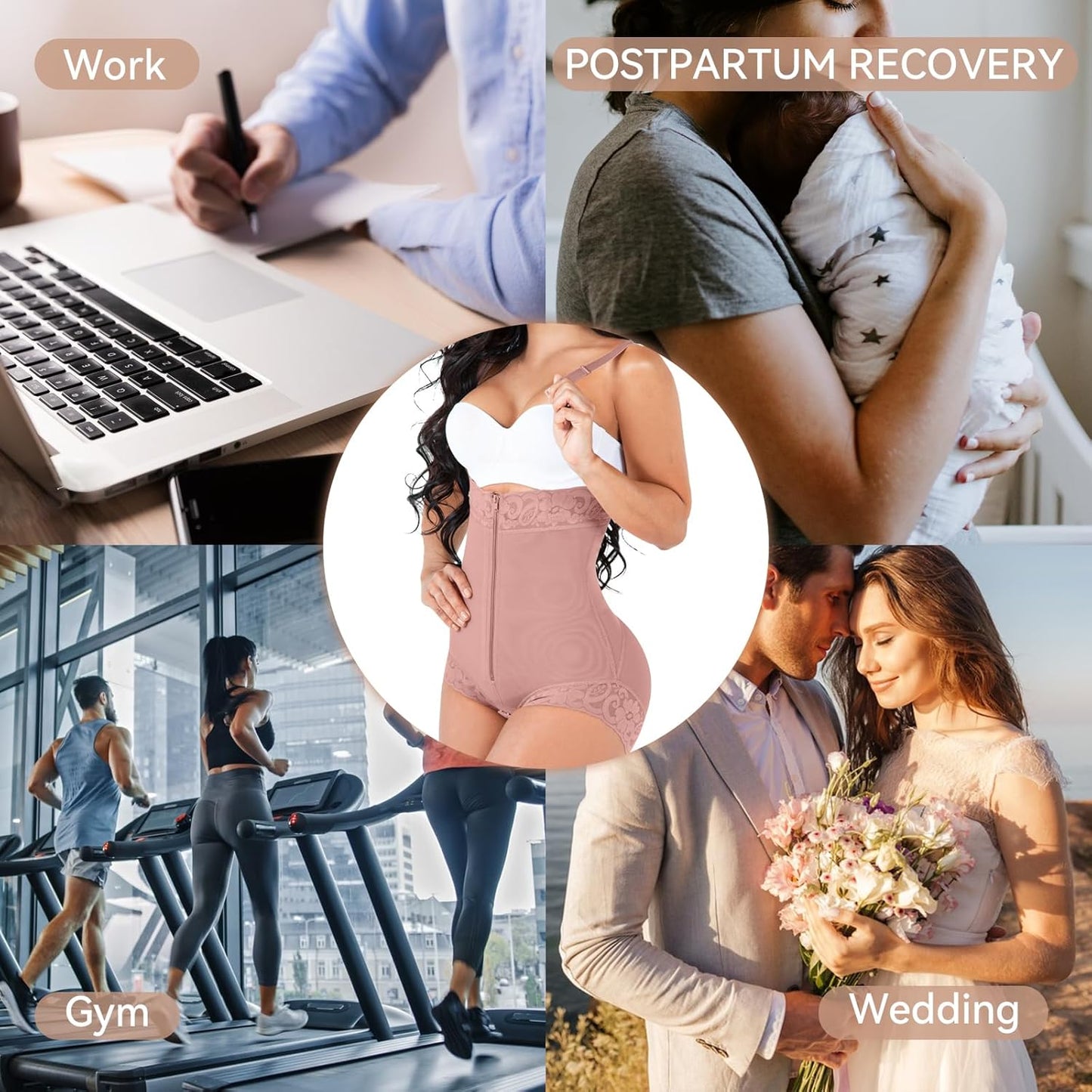 Shapewear for Women Tummy Control Fajas Colombianas Body Shaper Butt Lifter Compression Garment Open Bust Bodysuit