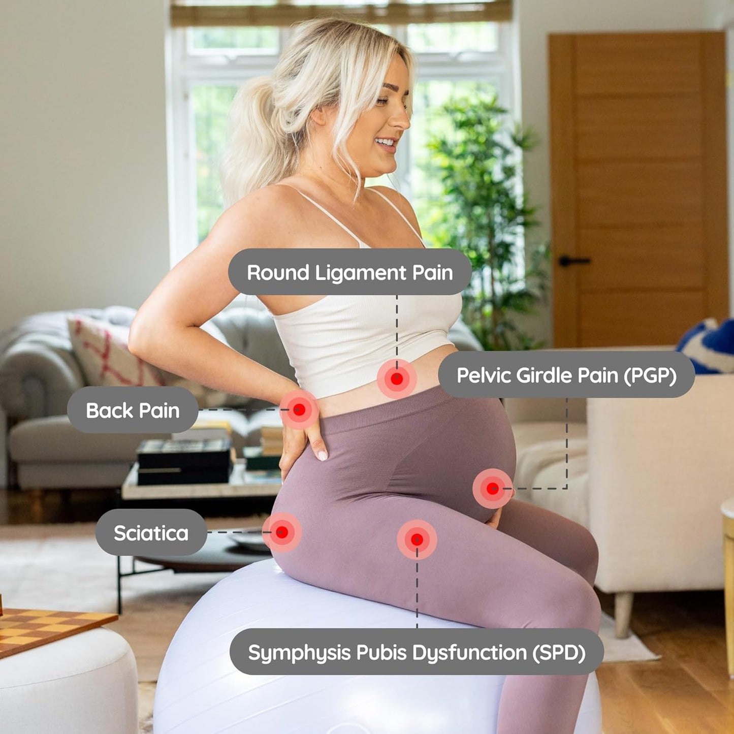 BABYGO® Birthing Ball for Pregnancy & Labor + Our Award Winning Book - Exercise, Birth & Recovery Plan, 5X Stronger Than a Yoga Ball with Eco Friendly Material