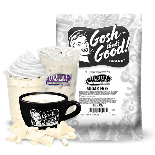 Gosh That’s Good! Sugar-Free White Velvet Chocolate Flavor – 2 lb – Low-Calorie, Lactose-Free