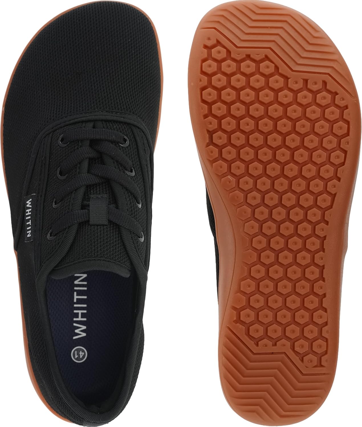 WHITIN Men's Wide Minimalist Barefoot Sneakers | Zero Drop Sole | Optimal Relaxation