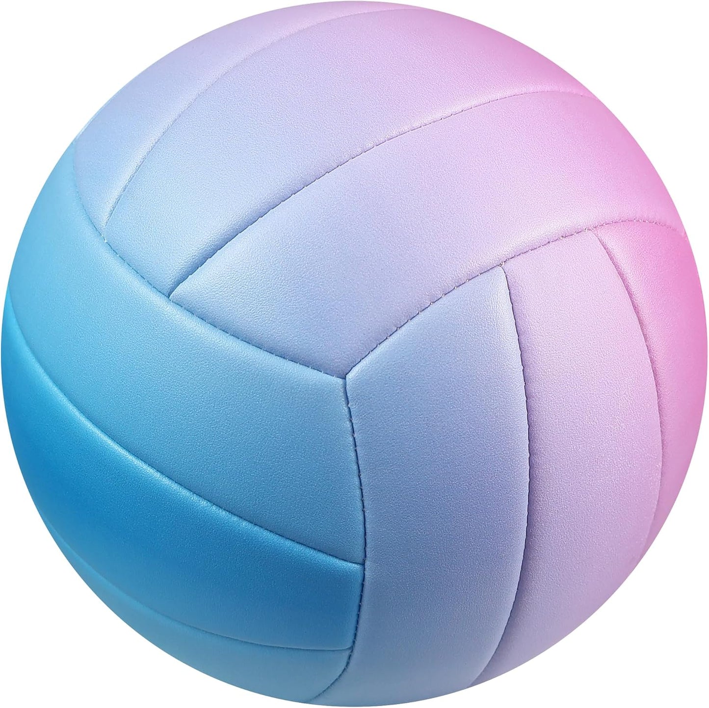 Size 5 Volleyball - Durable PU Leather, Indoor/Outdoor. Soft Control, Great Airtightness for Training/Games. Ideal for All Ages