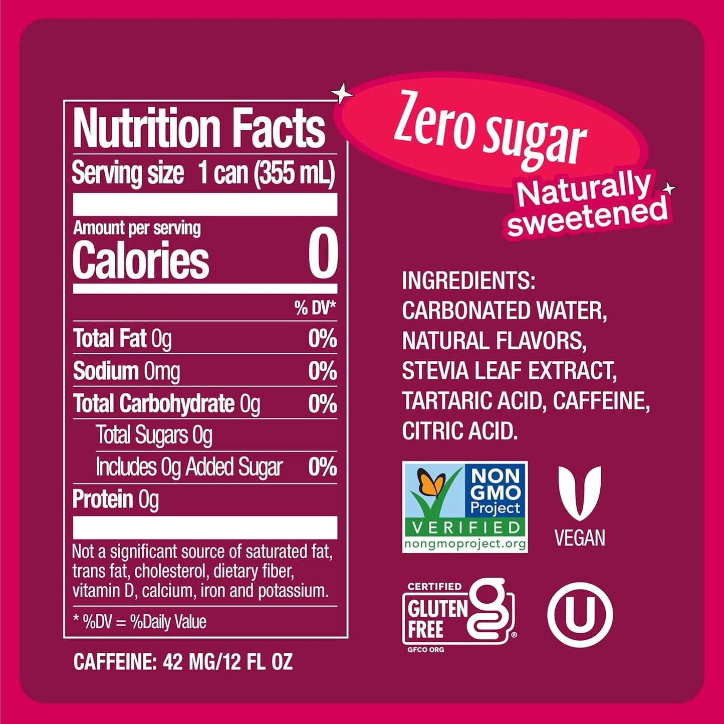 Zevia Zero Sugar Soda, Dr. Zevia, 12 oz Cans (24-Pack) – Naturally Sweetened, Zero Calorie Sugar Free Soda - Non-GMO Project Verified, Gluten-Free, Vegan