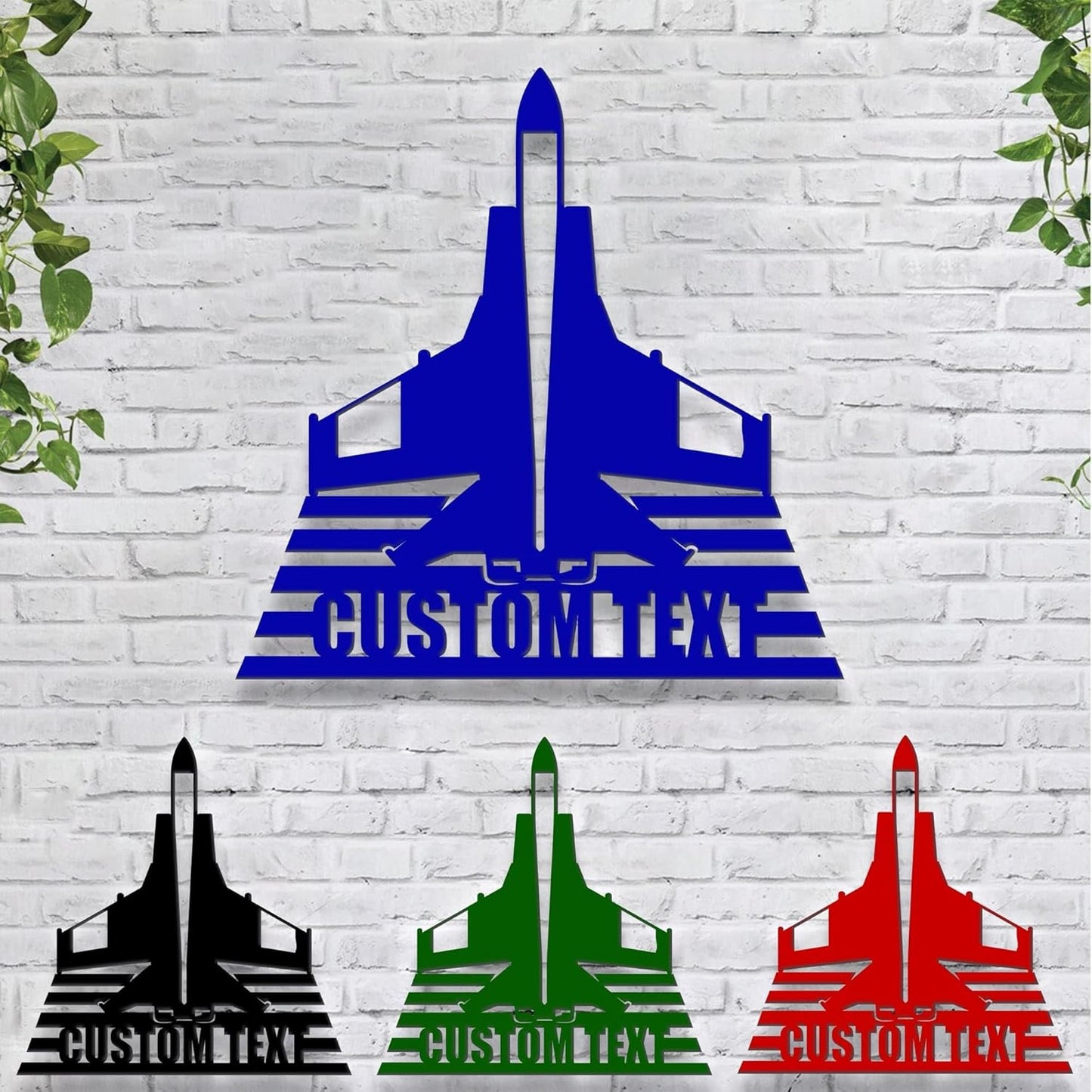 Personalized Fighter Aircraft Metal Wall Art LED Light, Custom Aviation Signs With LED Lights, Fighter Pilot Gift, Outdoor Decor, Wall Hanging, Home Decor, Birthday Xmas Gift