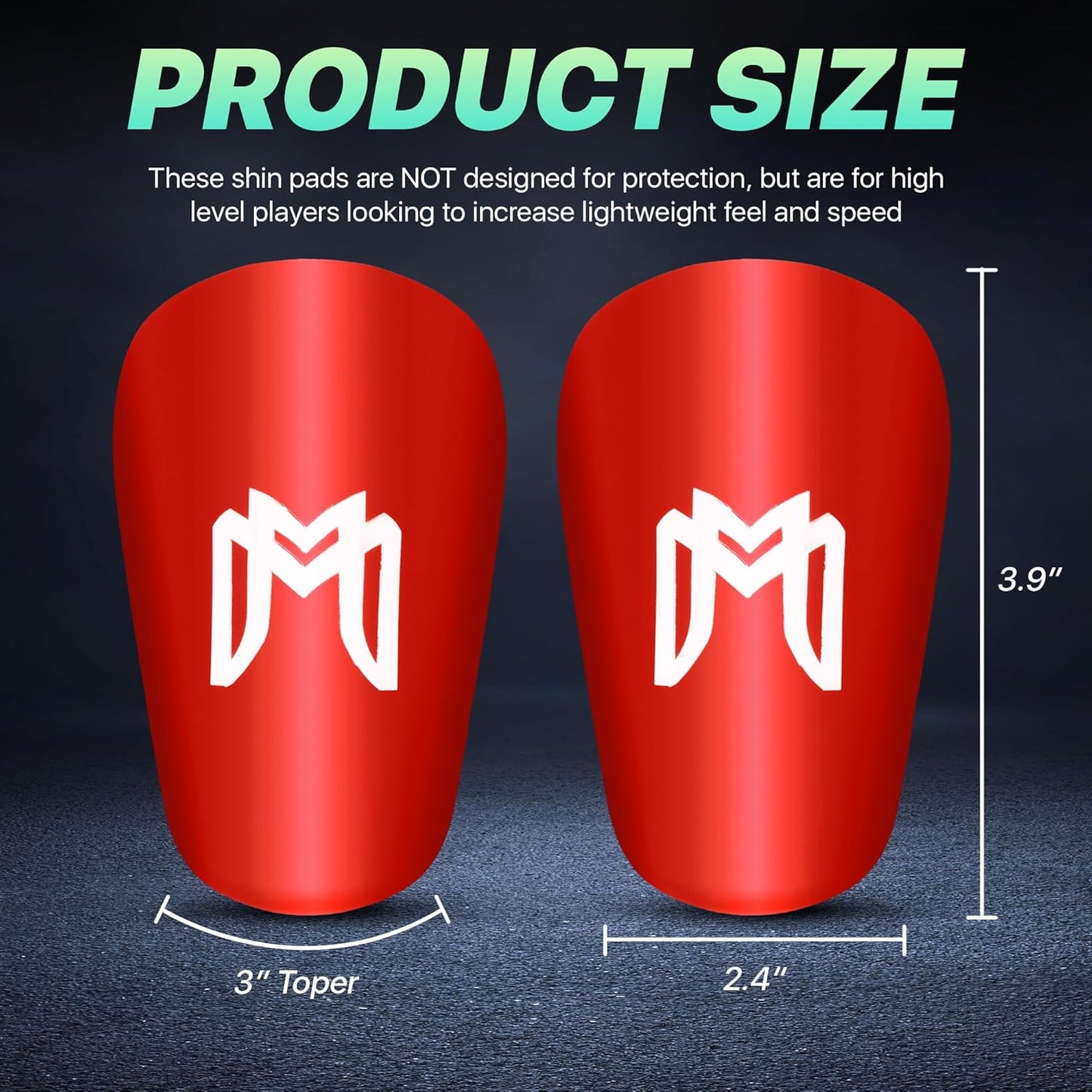 MiniGuards - Mini Shin Guards for Soccer Players - Tiny Shin Pads for Men, Women, Teens - Miniature Shin Guards 3.9 x 2.4 inch - Perfect for High Level Soccer Athletes