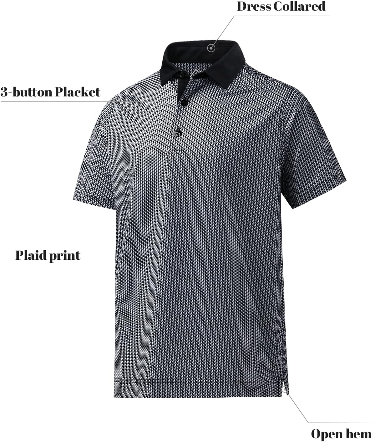 DEOLAX Mens Polo Shirts Fashion Print Mens Golf Shirt Dry Fit Mens Golf Polo Short Sleeve Quick Dry Funny Golf Shirt for Men