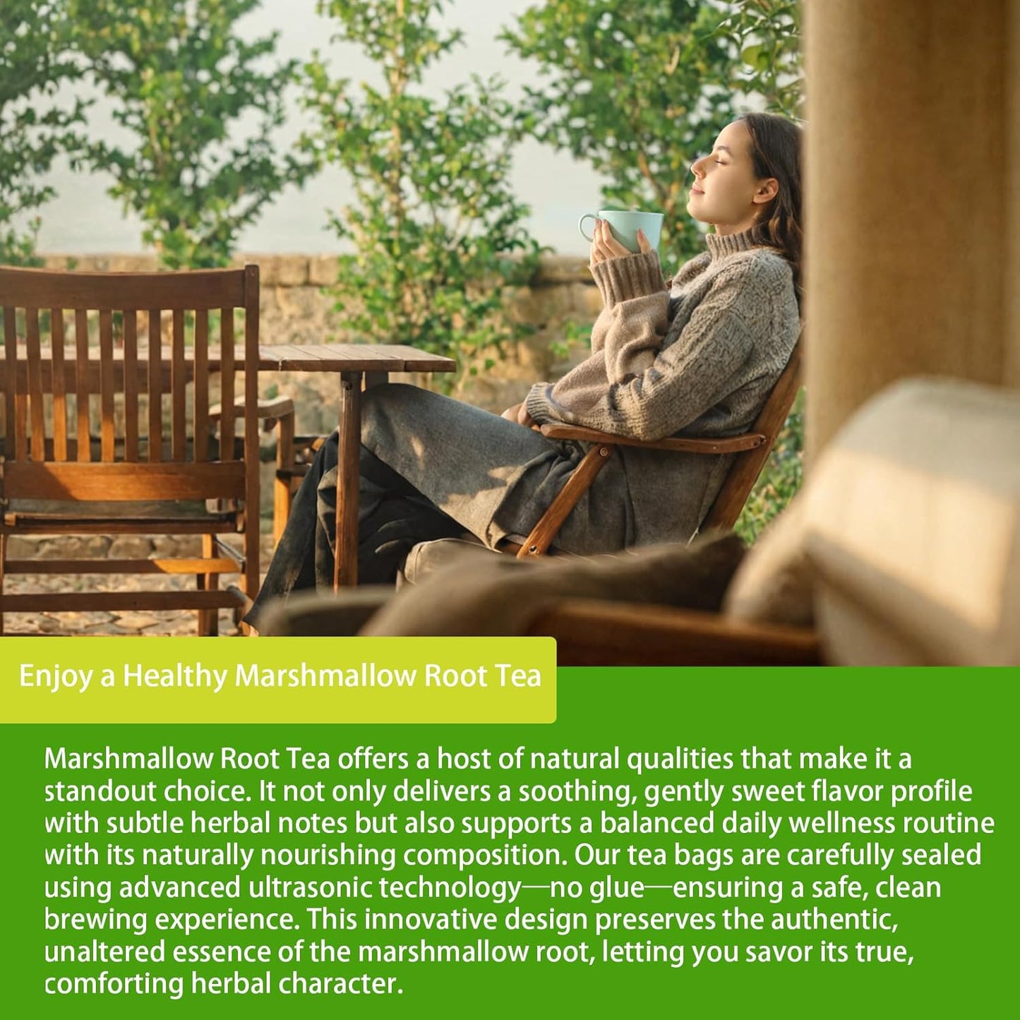 Samcci - Marshmallow Root Tea, 2g x 40 Tea Bags -100% Natural & Pure Dried Cut & Sifted Althaea Officinalis - No Sugar - No Caffeine - No Gluten - Vegan - Support Digestion & Respiratory