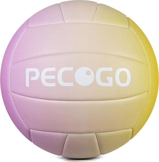 Size 5 Volleyball - Durable PU Leather, Indoor/Outdoor. Soft Control, Great Airtightness for Training/Games. Ideal for All Ages