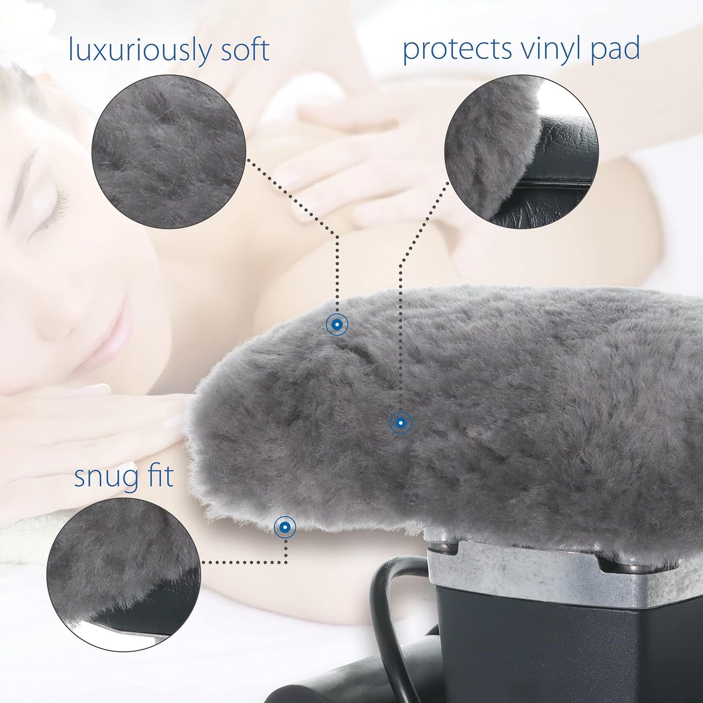 Core Products Sheepskin Pad Cover for Jeanie Rub Massager