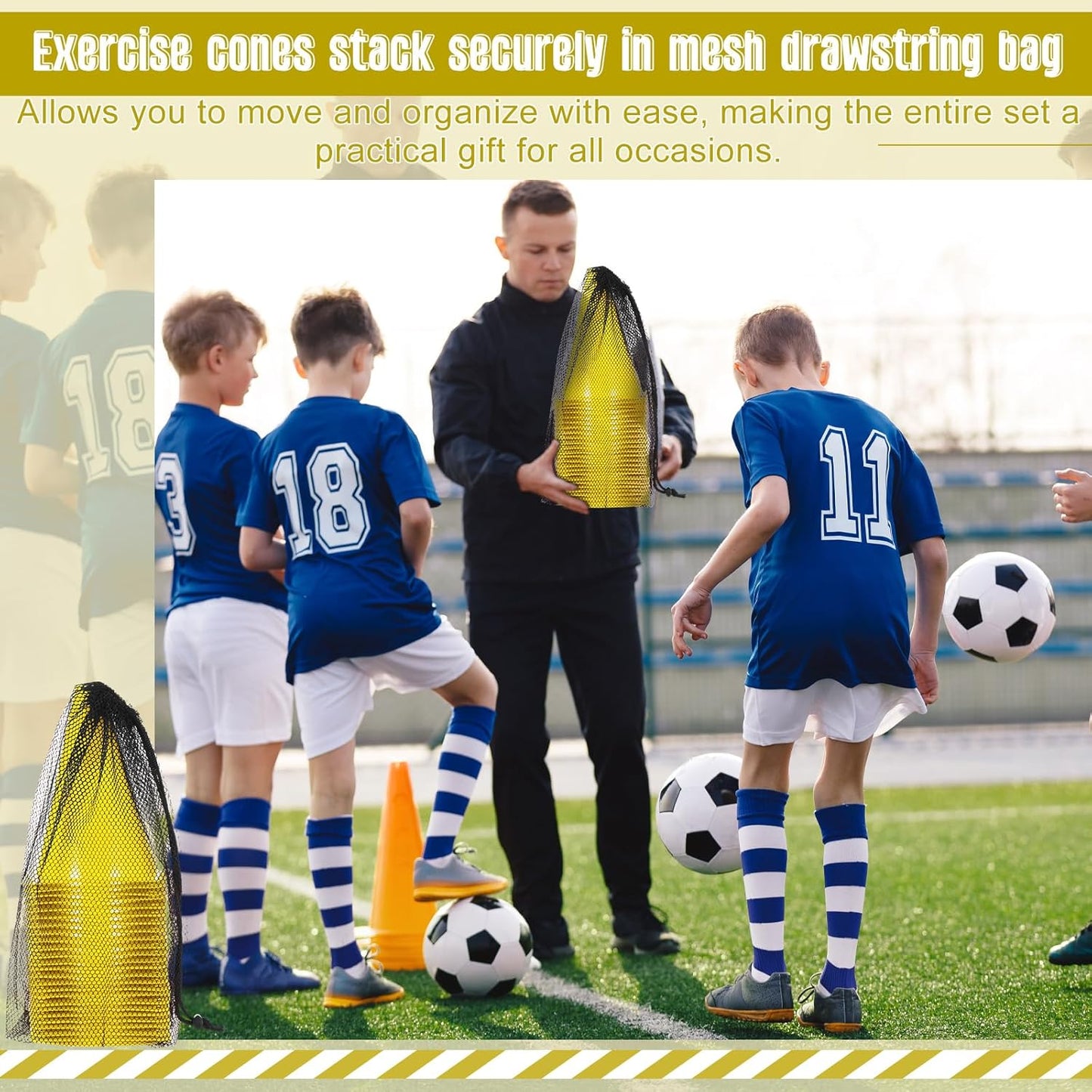 Syhood 30 Pack 7 Inch Plastic Traffic Cones Sports Training Agility Marker Mini Cones for Soccer, Skating, Football, Basketball, Indoor and Outdoor Games Sports Practice Equipment