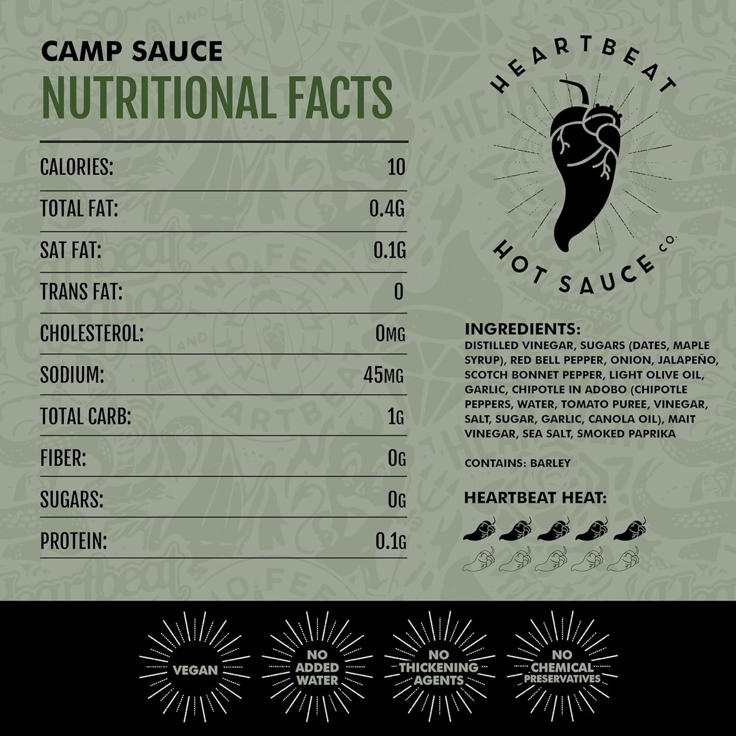 Heartbeat Hot Sauce Co. | Camp Sauce, 6 oz.