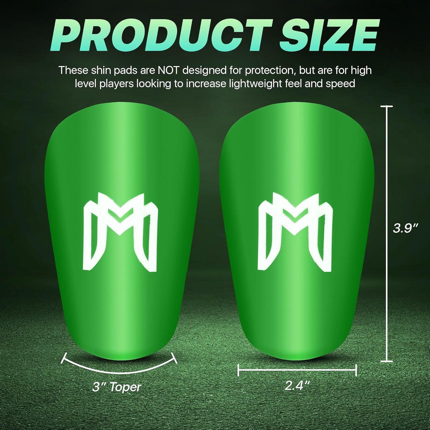 MiniGuards - Mini Shin Guards for Soccer Players - Tiny Shin Pads for Men, Women, Teens - Miniature Shin Guards 3.9 x 2.4 inch - Perfect for High Level Soccer Athletes