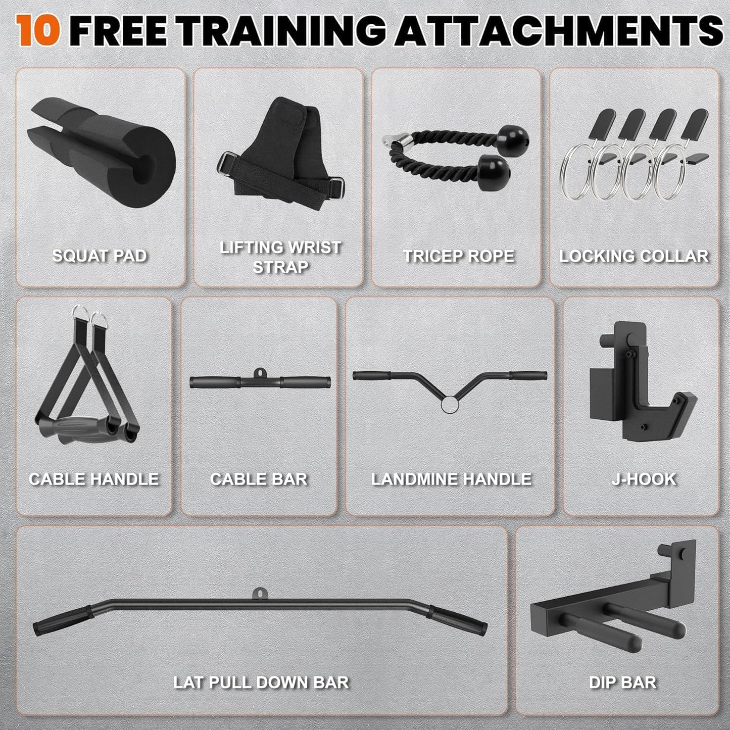 Smith Machine Home Gym with Aluminum Pulley Set- 2000lbs Capacity All-in-One Power Rack with Cable Crossover, Pull-Up Bar & Dip Station, Includes 18 Attachments, P107 Anvil