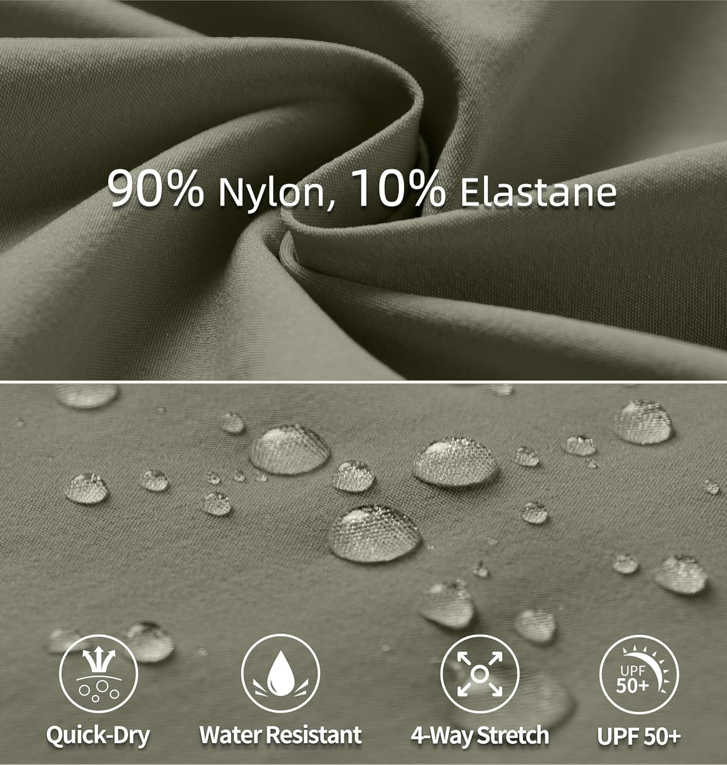 Women's Hiking Pants Quick Dry Lightweight Cargo Pants UPF 50 Water Resistant Zipper Pockets for Golf Travel Work Camping