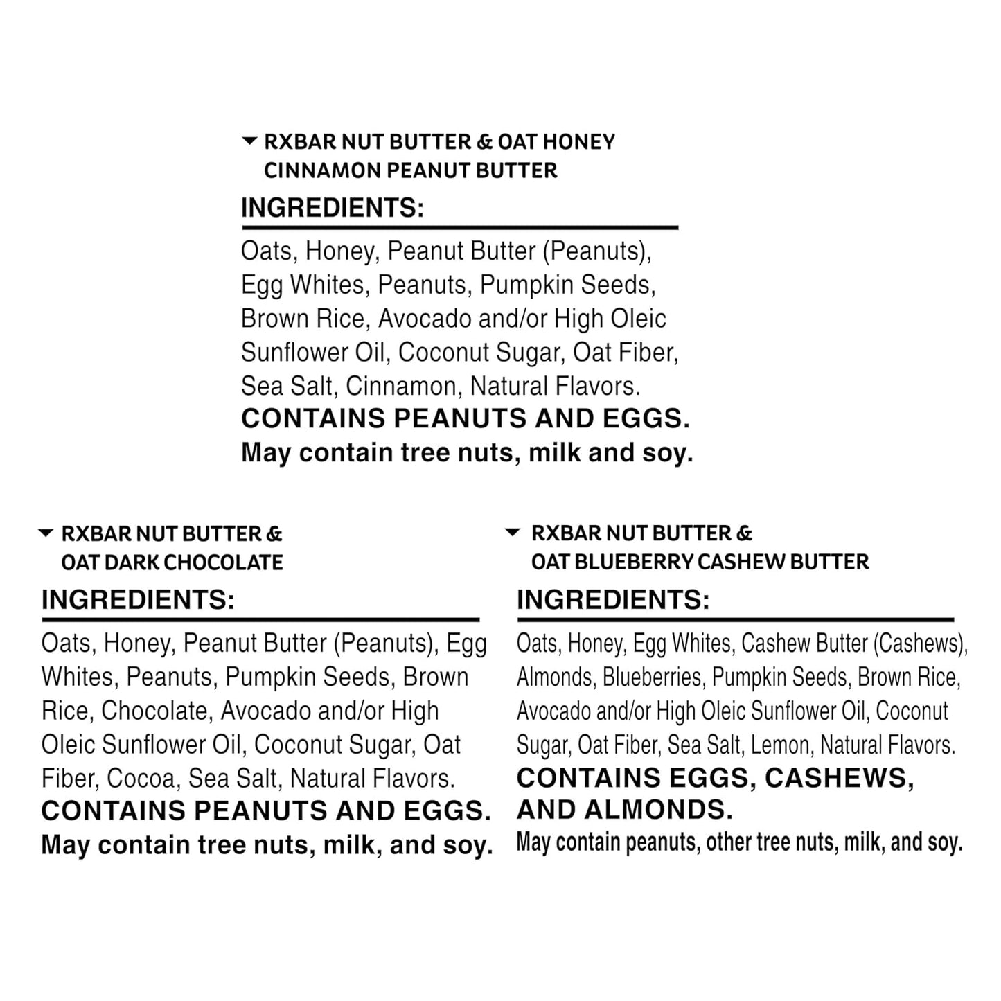 RXBAR Nut Butter and Oat Protein Bars, Snack Bars, Variety Pack (3 boxes, 15 Count)