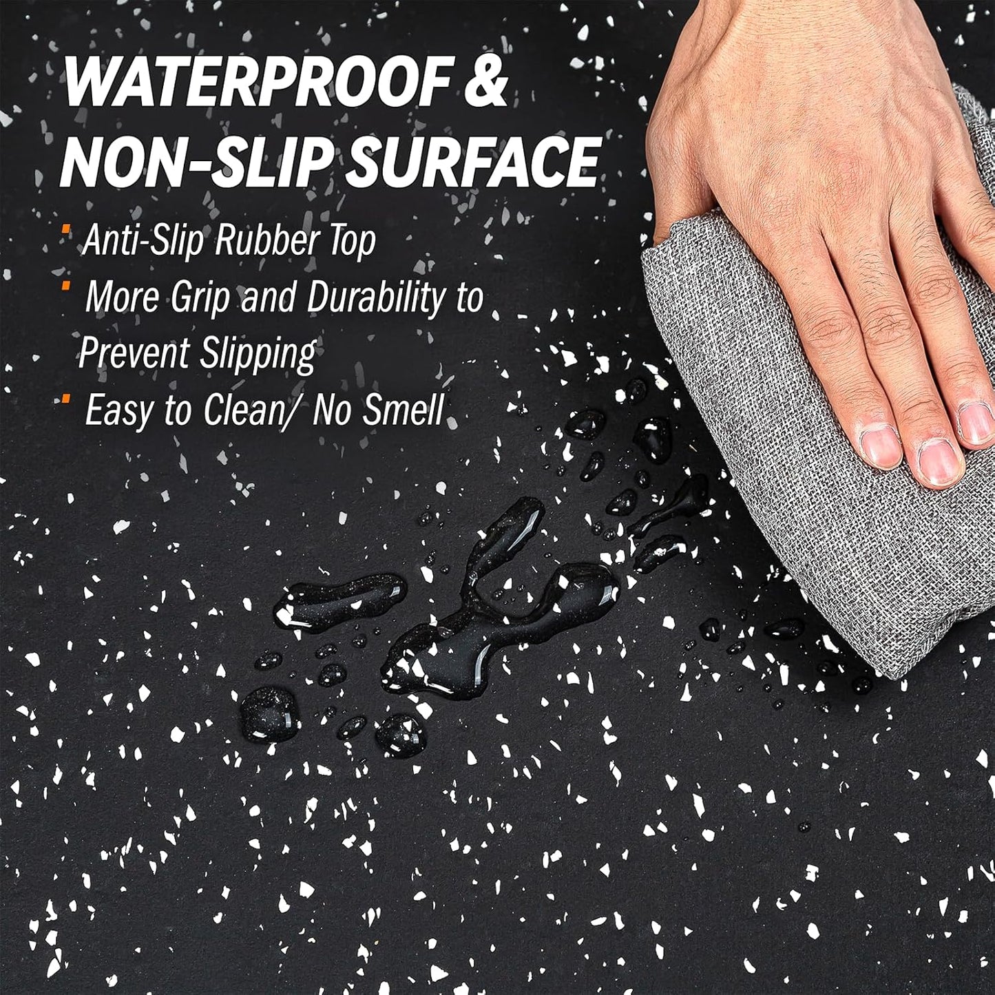 0.5" Thick 24 Sq Ft Gym Floor Exercise Mat, RAINHOL 6 PCS EVA Foam Rubber Flooring for Home Gym, Interlocking Puzzle Protective Tiles Workout Floor Equipment Mats for Garage, 24x24 inch