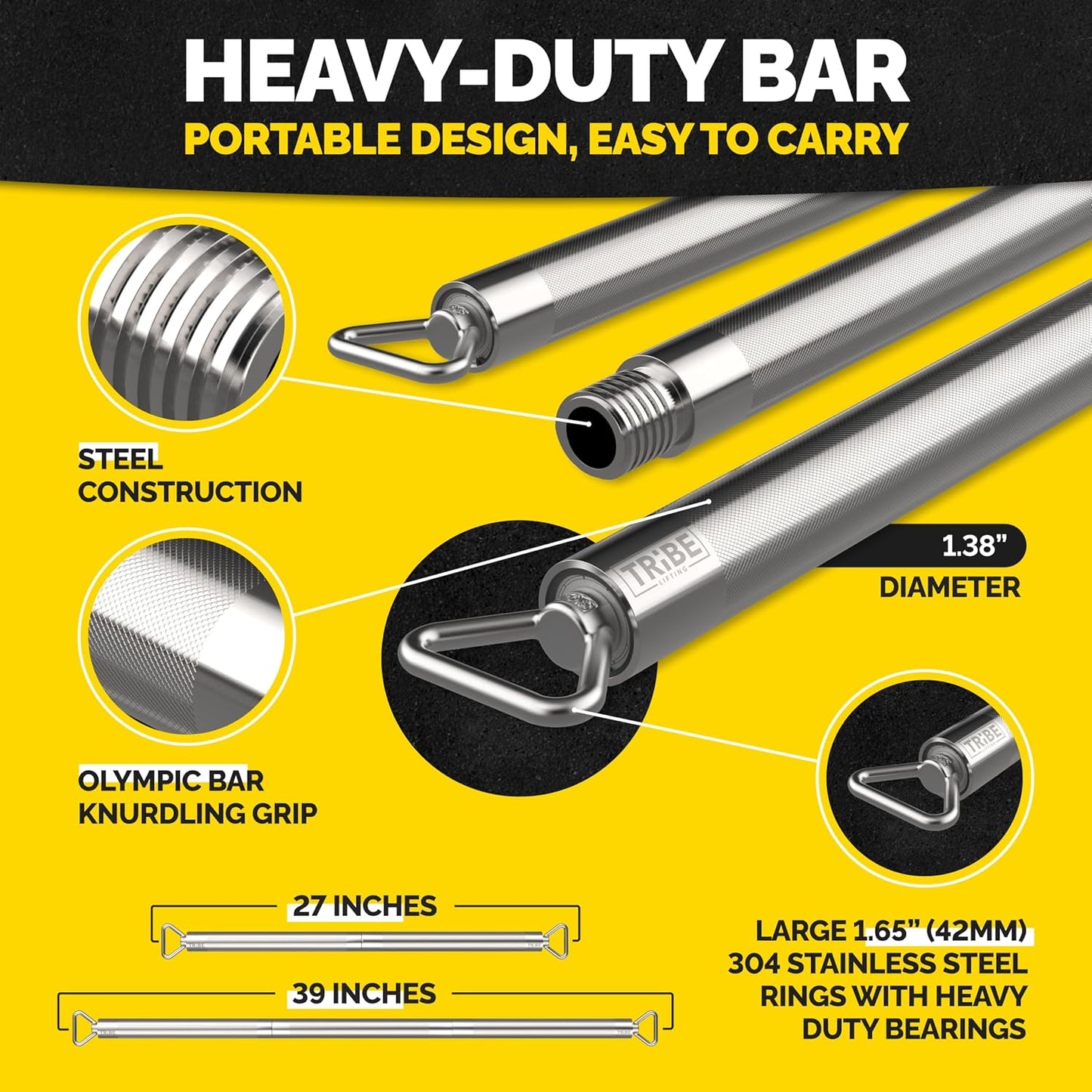 Long Resistance Bands for Working Out Men and Women - Set of 5 Pull-Up Bands, Rubber Handles and Door Anchor - Workout Bands Resistance for Men - Exercise Bands Resistance Bands Set