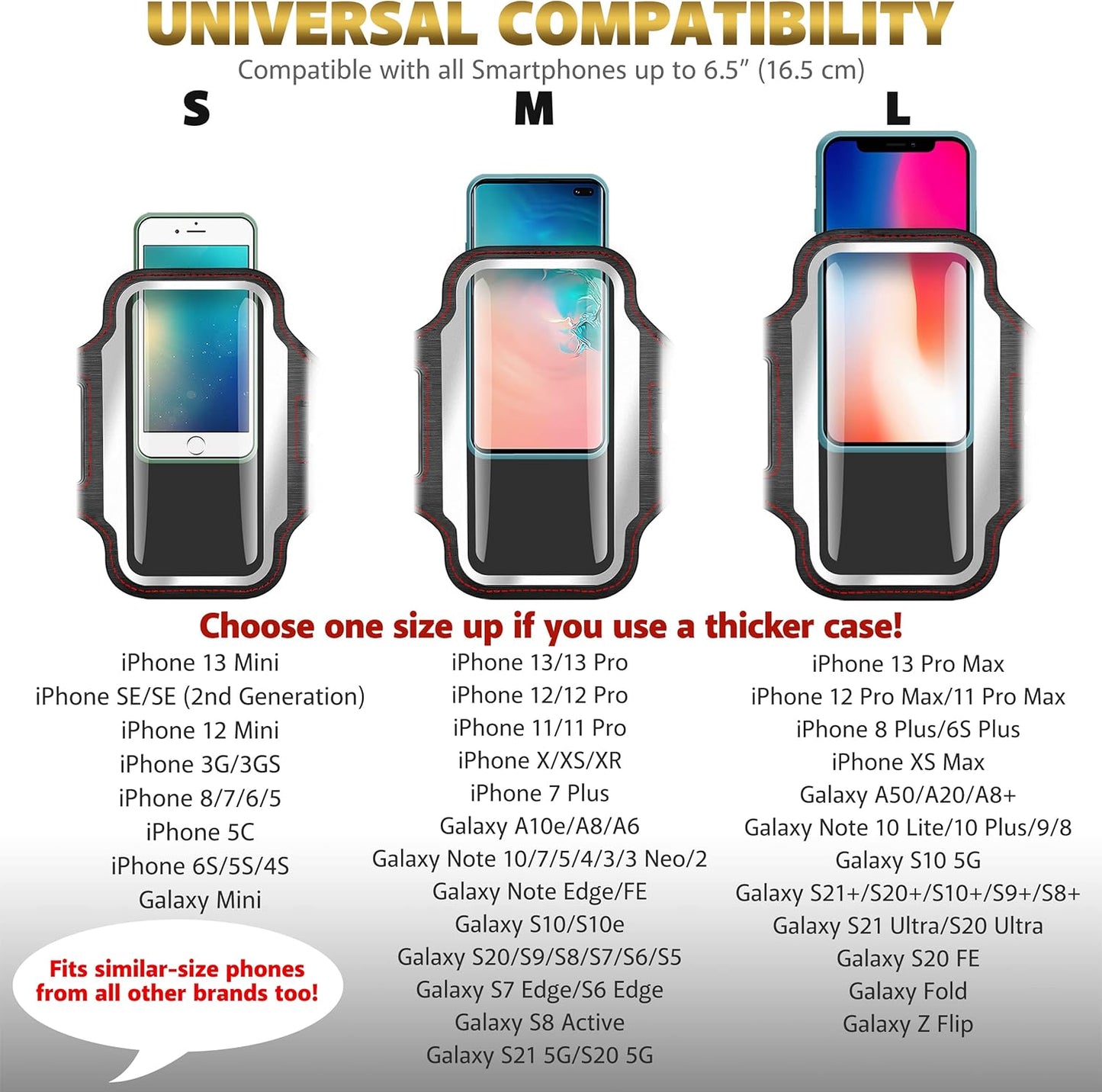 TRIBE Running Phone Holder Armband. iPhone & Galaxy Cell Phone Sports Arm Bands for Women, Men, Runners, Jogging, Walking, Exercise & Gym Workout. Fits All Smartphones. Adjustable Strap, CC/Key Pocket