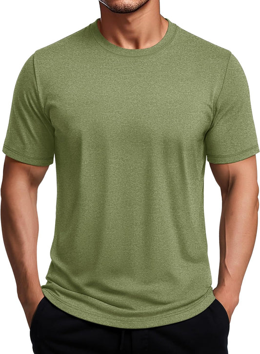 MAGCOMSEN Men's Dry Fit Workout Shirts Short Sleeve Tee Shirts Moisture Wicking Athletic Running Performence Tshirts