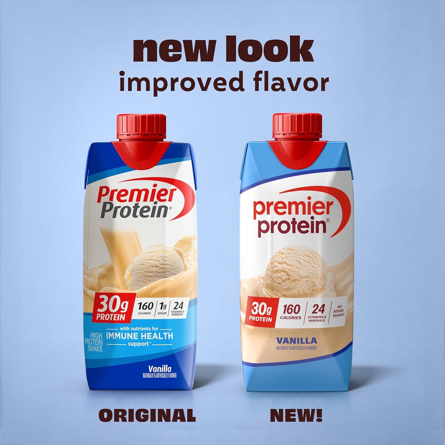 Premier Protein Protein Shake, Vanilla, 30g Protein, No Added Sugar, 11 fl oz Pack of 12 (Packaging May Vary)