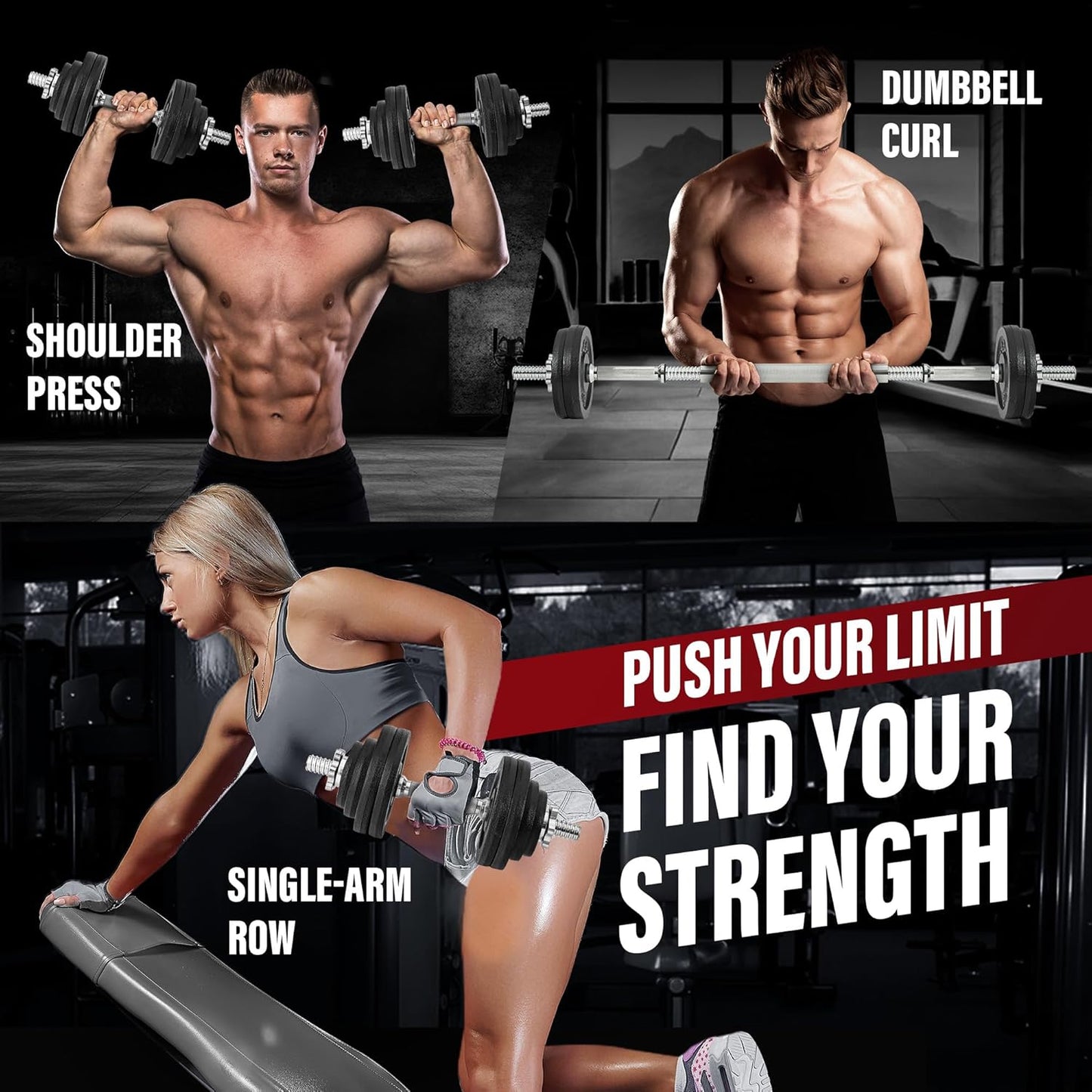 Yes4All Old School Adjustable Dumbbell Set with Weight Plates, Star Lock Collars/Connector, 40lbs to 200lbs Adjustable Weight Plates Set