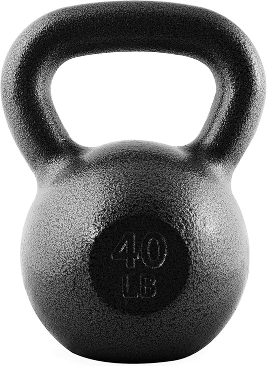 WF Athletic Supply Hammerstone Painted Cast Iron Kettlebells, Home & Gym Equipment, Great for Strength Training, Full Body Workout & Crossfit Training, Color & Size Options Available in 10-80 Pounds