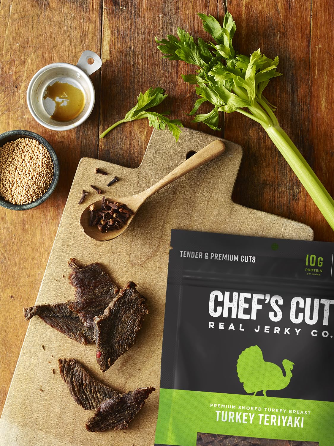 Chef's Cut Real Turkey Teriyaki Jerky, 2.5 Ounce (4 Pack)