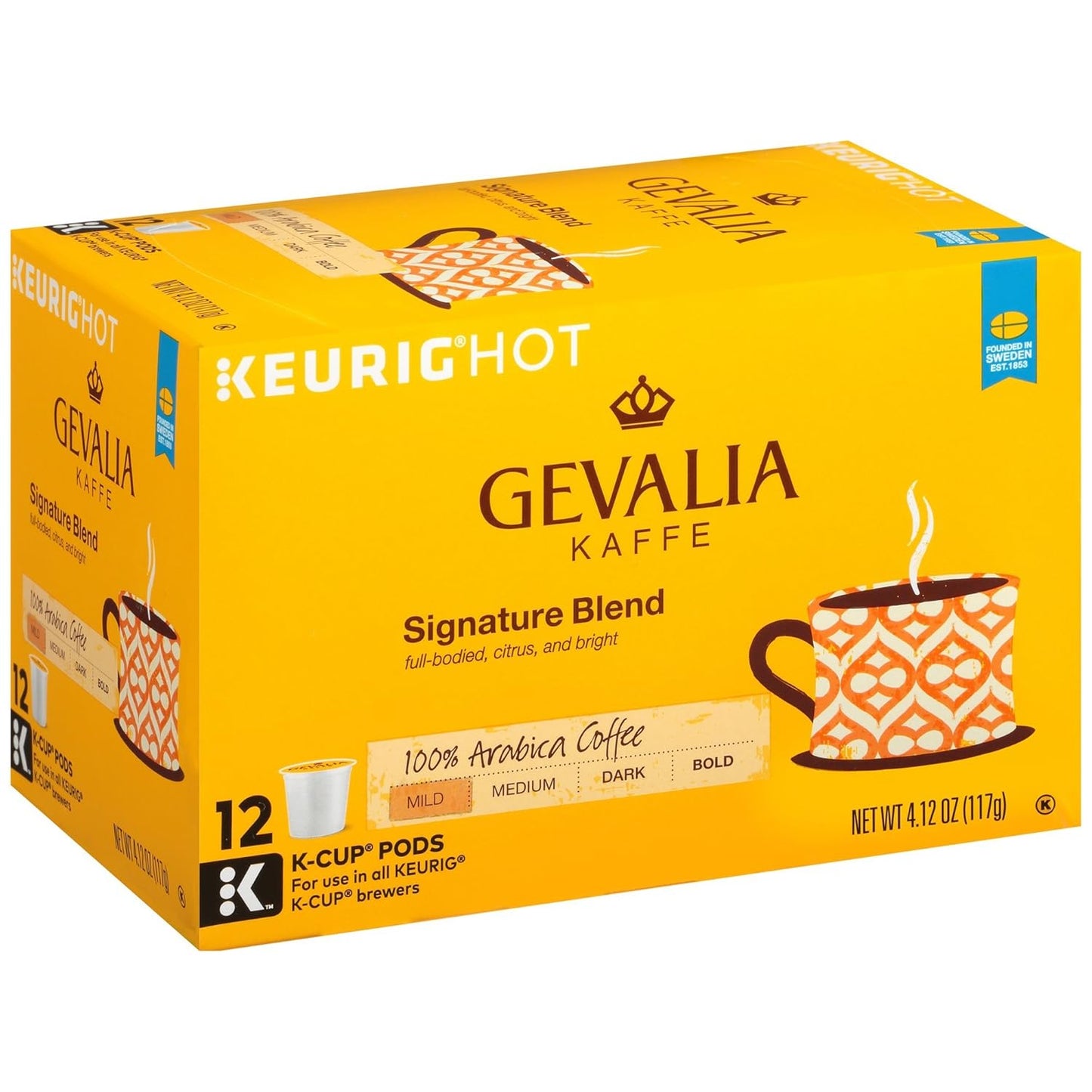 Gevalia Cappuccino Keurig K Cup Pods with Froth Packets 5.98oz (24 Count, 4 Boxes)
