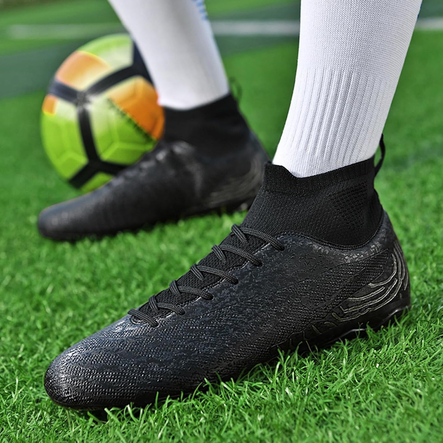 Mens Soccer Cleats Womens Indoor Soccer Shoes Wide Baseball Turf Shoes Adult Youth Rugby Shoes Big Boys Small Spikes AG TF Football Boots