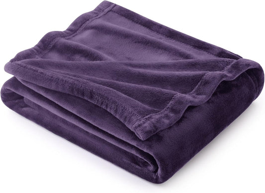 Bedsure Fleece Throw Blanket Purple - 300GSM Blankets for Couch, Sofa, Bed, Soft Lightweight Plush Cozy Throws for Toddlers, 50x60 inches