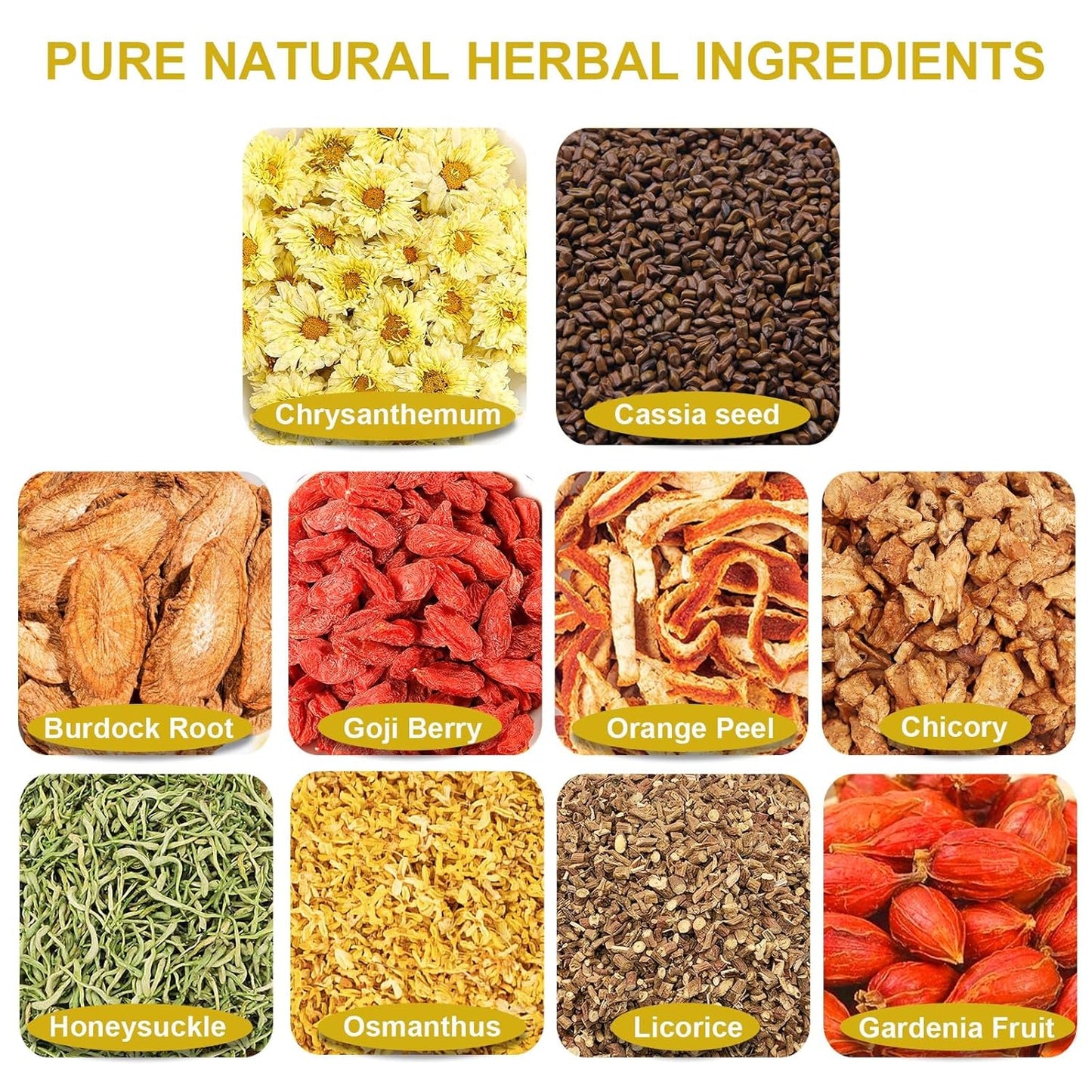 TEARELAE - Chrysanthemum Cassia Seed Tea - 4g x 40 Count - Burdock Root, Goji Berry, Honeysuckle, Osmanthus - Combination Herbal Tea Bag