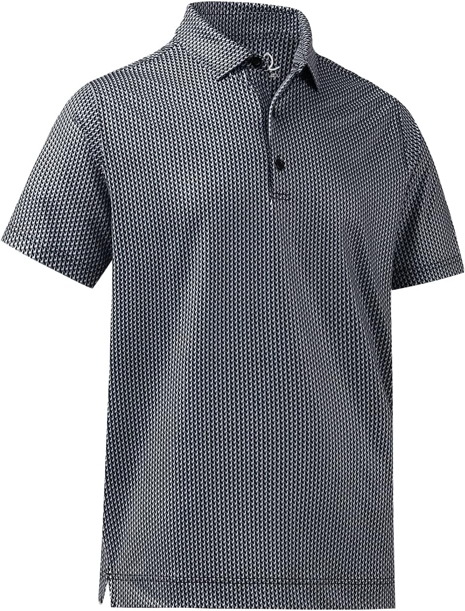 DEOLAX Mens Polo Shirts Fashion Print Mens Golf Shirt Dry Fit Mens Golf Polo Short Sleeve Quick Dry Funny Golf Shirt for Men