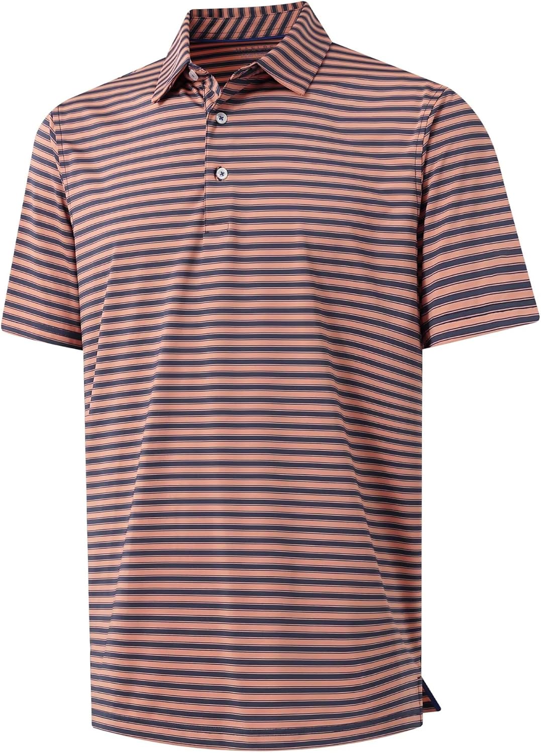M MAELREG Golf Shirts for Men Short Sleeve Dry Fit Casual Striped Performance Moisture Wicking Collared Mens Polo Shirts