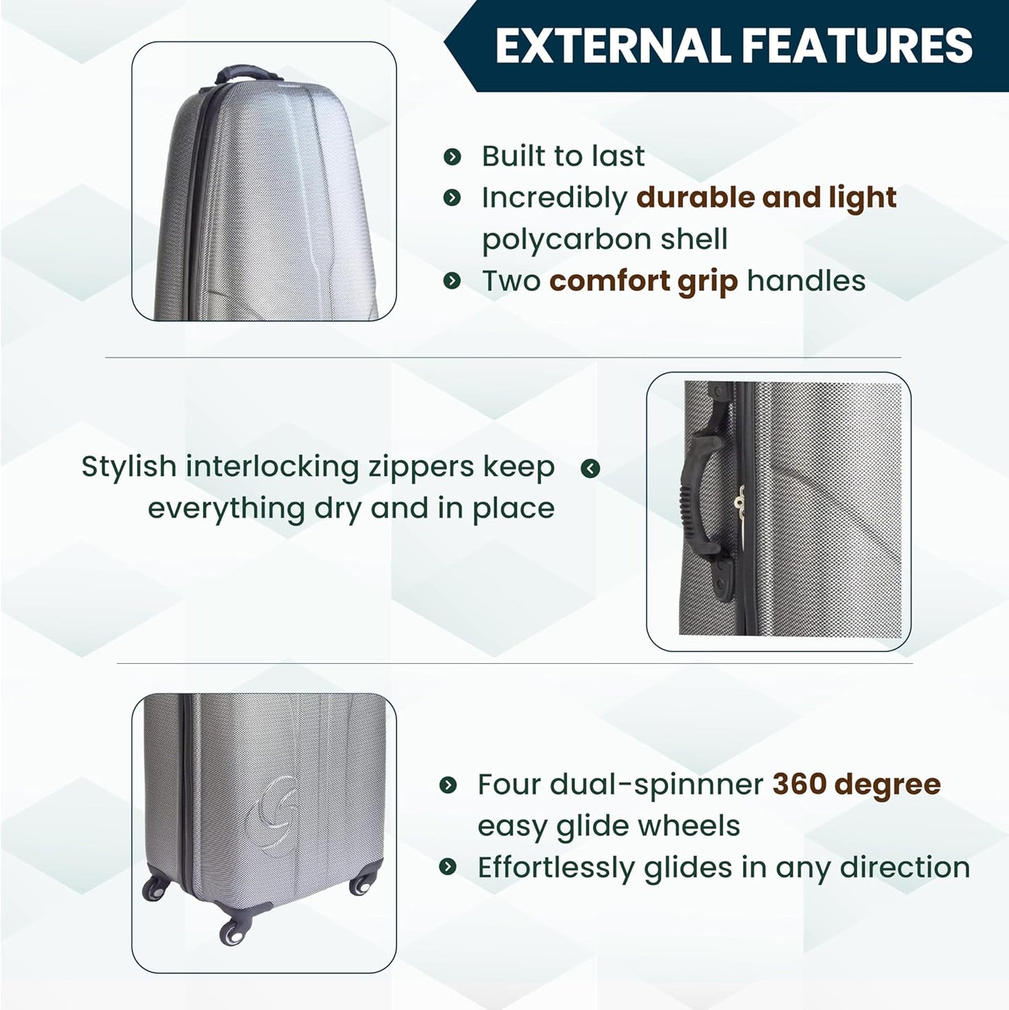 Samsonite Golf 6850 Hard Case Golf Travel Bag, Lightweight & Durable ABS Shell, Multi-Directional Wheels