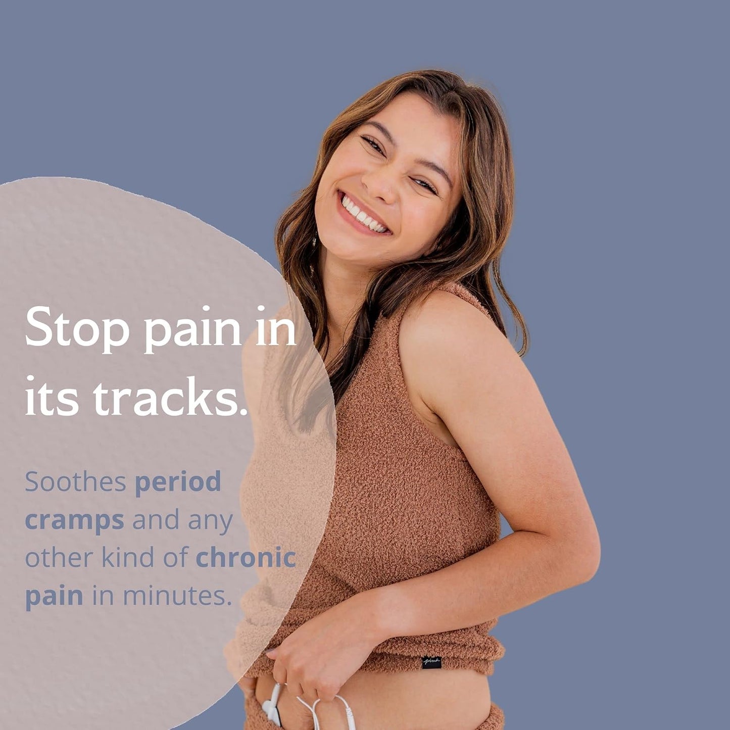 Pixie Period Pain Relief Device - Best PMS Relief Simulator with TENS Technology - Thinnest Wearable Tens Unit - Unnoticable Under Clothes - Menstrual Cramp Comfort - Alternative to Heating Pads
