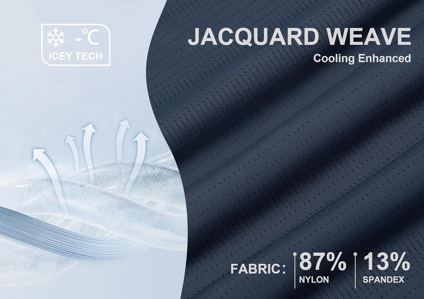 Esabel.C Jacquard Golf Shirts for Men Moisture Wicking Short Sleeve Performance Dry Fit Active Mens Polo Shirts