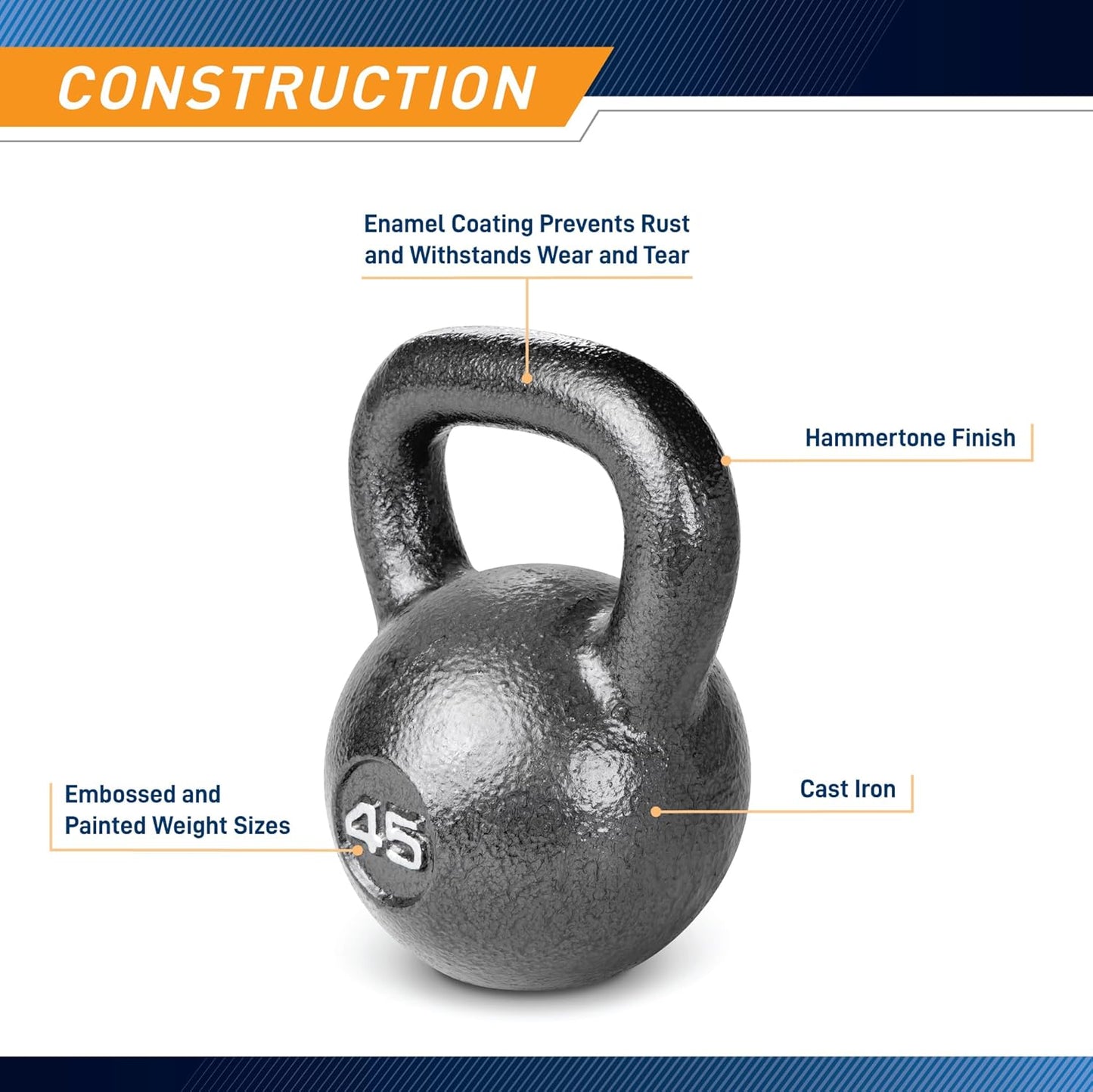 Marcy Hammertone Kettle Bells - 10 to 55 lbs. HKB Workout Weights