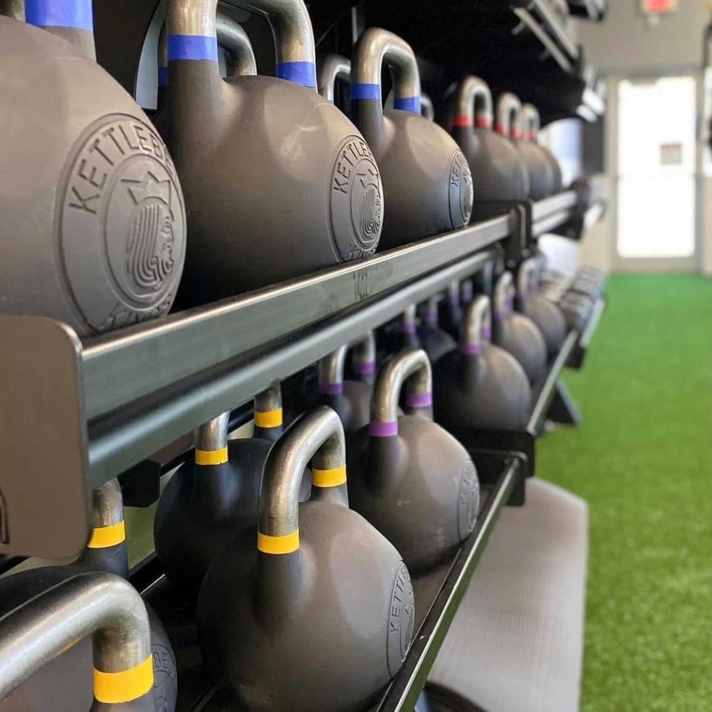 Kettlebell Kings Powder Coated Kettlebell Weights - 9-97 lb Strength Training Kettlebells for Men and Women - Hand Weights Workout Gym Equipment - Weights Set for Home Gym- New