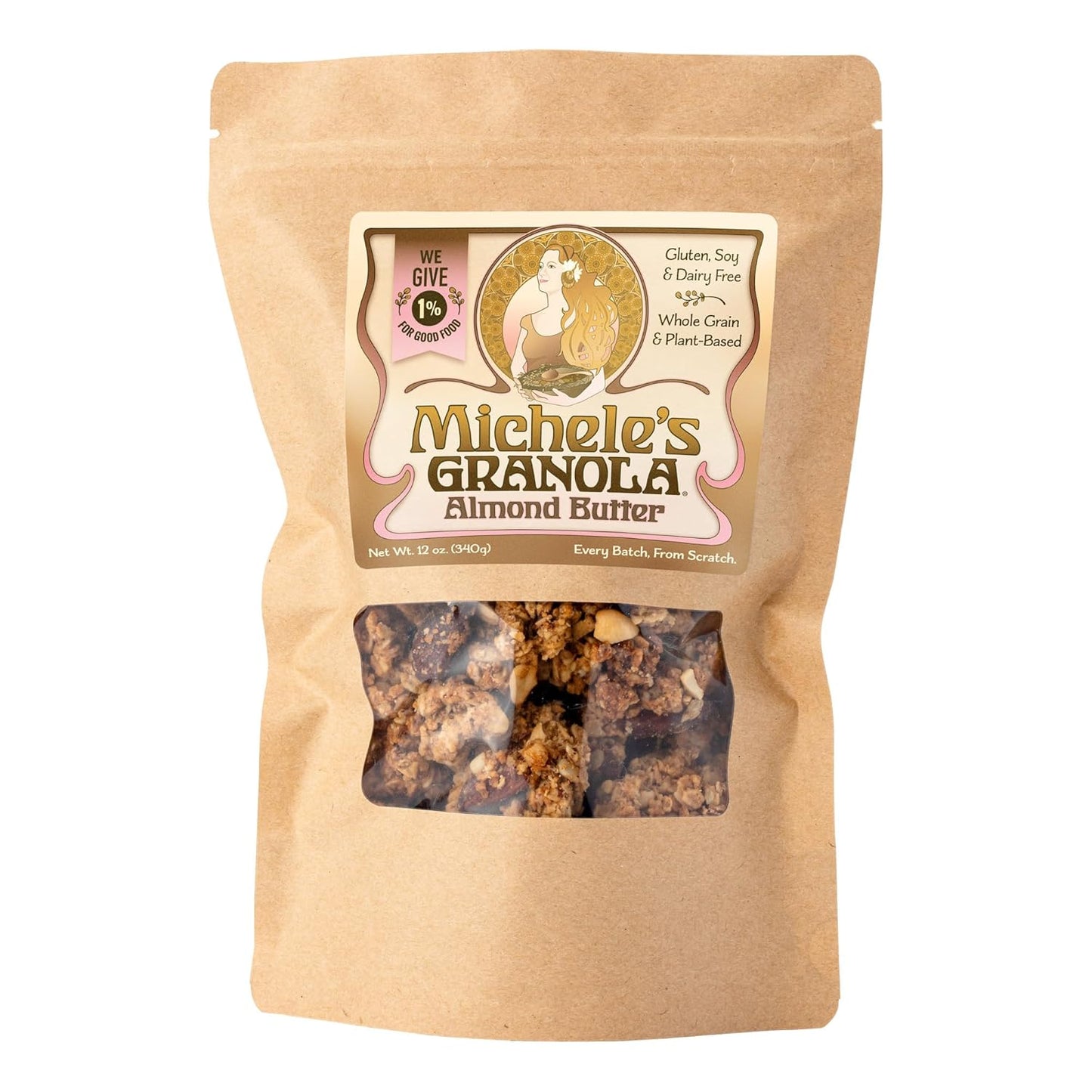 Michele's Granola - Almond Butter - Handmade Non-GMO Whole Grain Oats - Free of Gluten, Soy, Wheat, & Dairy