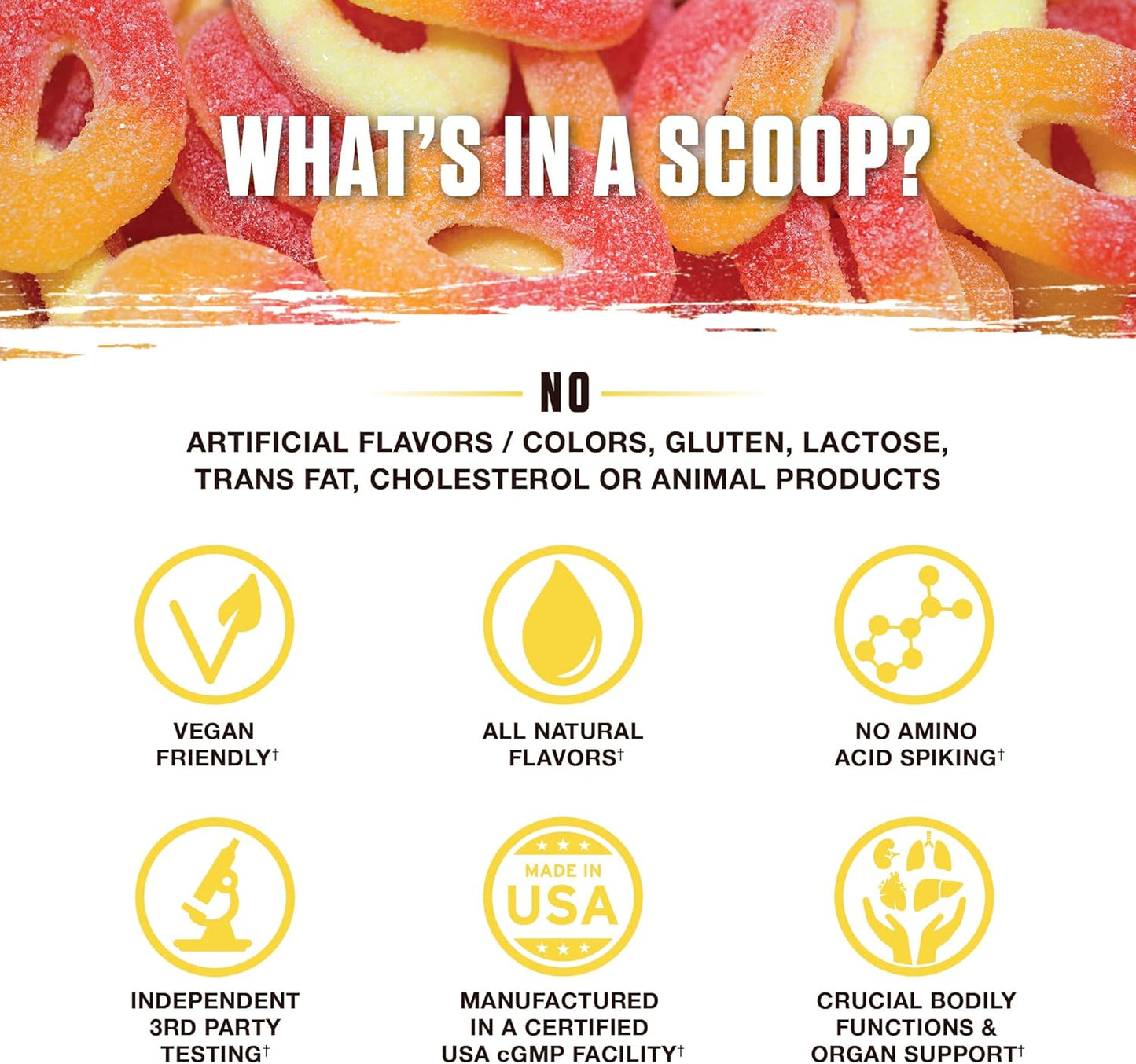 Ambrosia Nektar - Superfood Powder | Complete Health Supplement | Organ Support - Liver, Kidney Health | 30 Servings (Sour Gummy Candy)