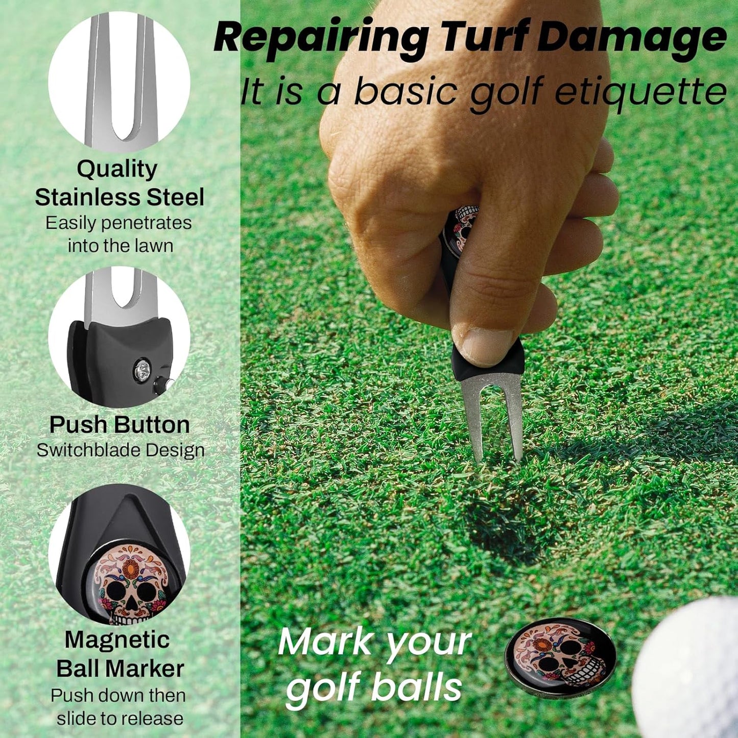 Golf Club Cleaner, Non-Leaking Stretchable Golf Club Brush with Microfiber Golf Towel (23.6 * 15.7 in), Strong Bristles Golf Brush Can Hold 5oz Water, Essentials Golf Accessories for Men