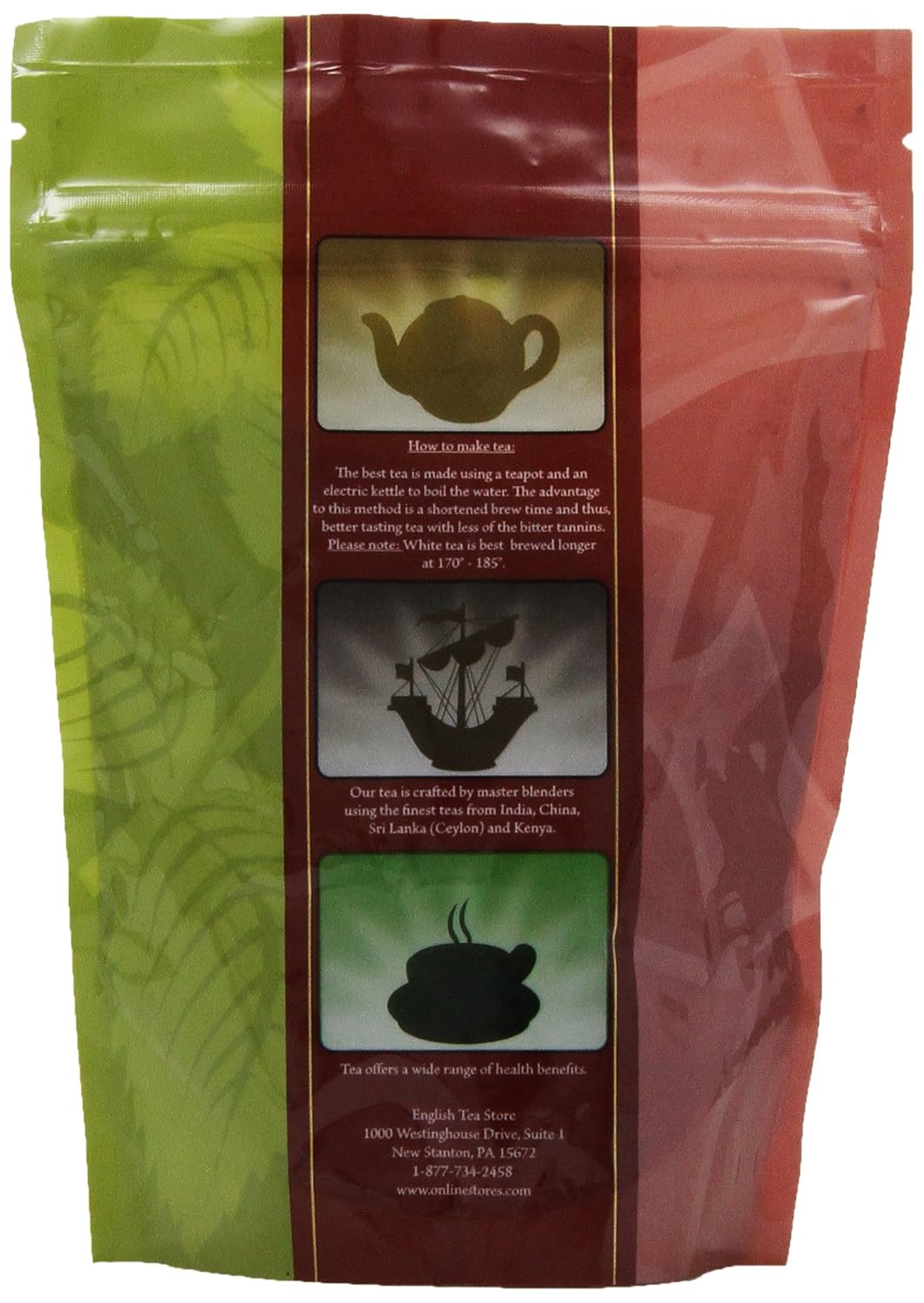 English Tea Store Organic Assam Fine Cut Loose Leaf Tea Pouches - 4oz | Brisk Full Bodied Black Tea | USDA Organic Fair Trade Certified | Malty Flavor Tea for Milk or Straight Brewing