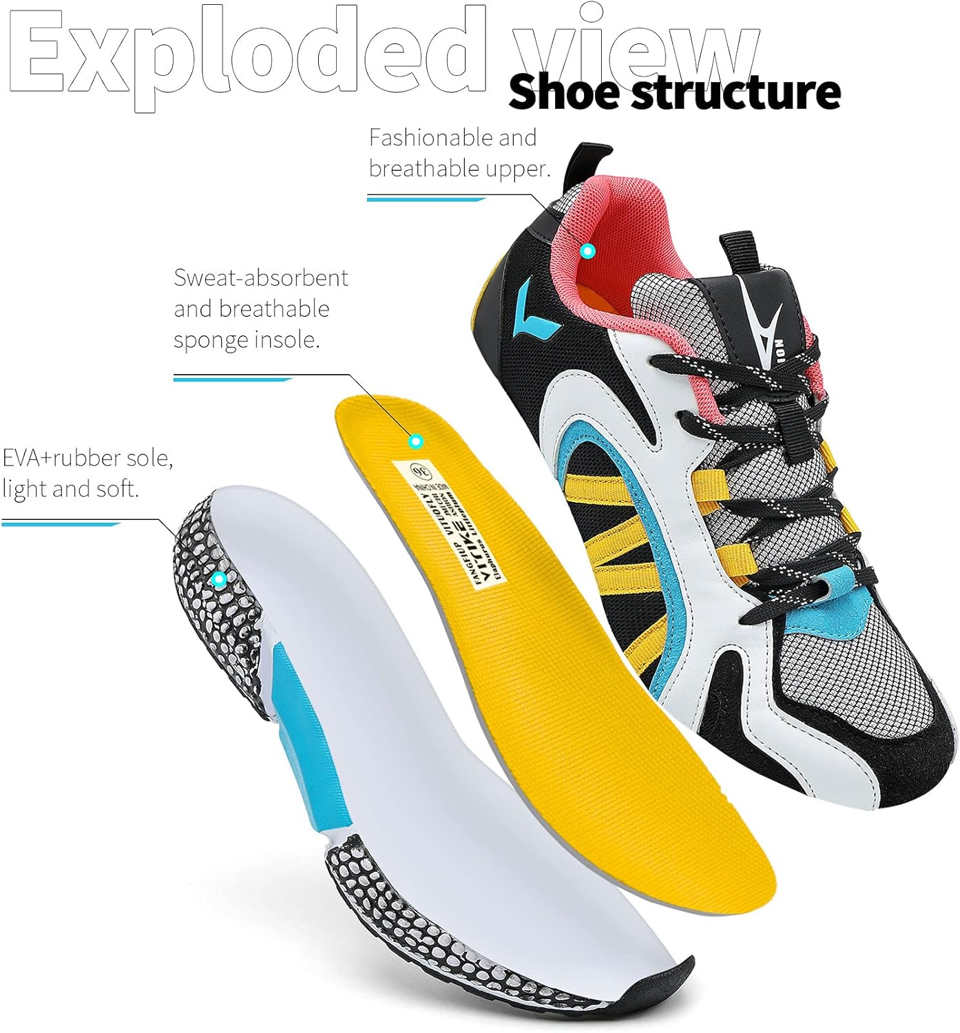 WETIKE Boy's Shoes Mesh Slip on Lightweight Running Sneakers