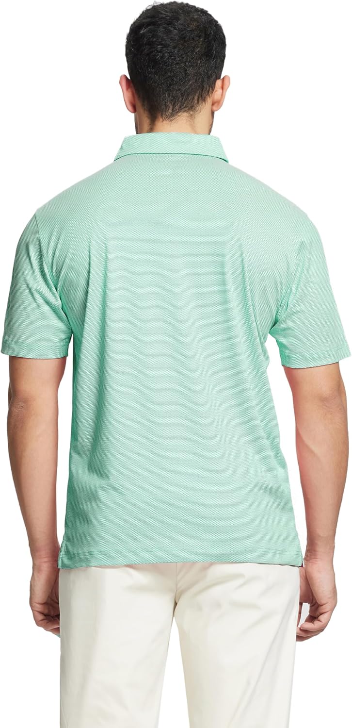 M MAELREG Golf Shirts for Men Dry fit Sports Jacquard Lightweight Performance Texture Short Sleeve Collared Polo Shirts