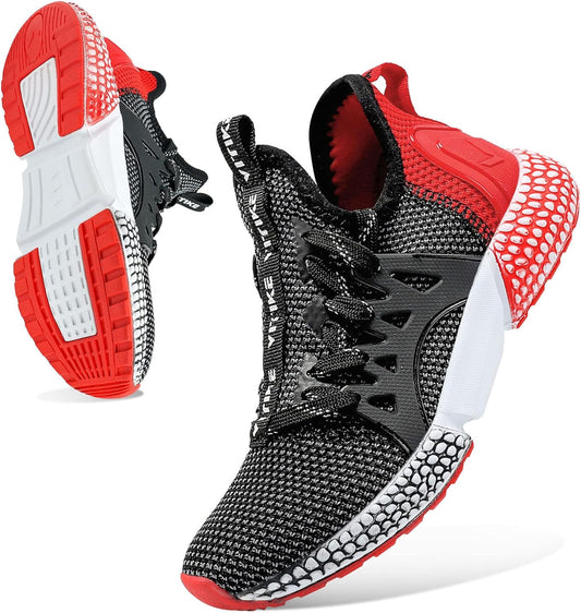 WETIKE Boy's Shoes Mesh Slip on Lightweight Running Sneakers