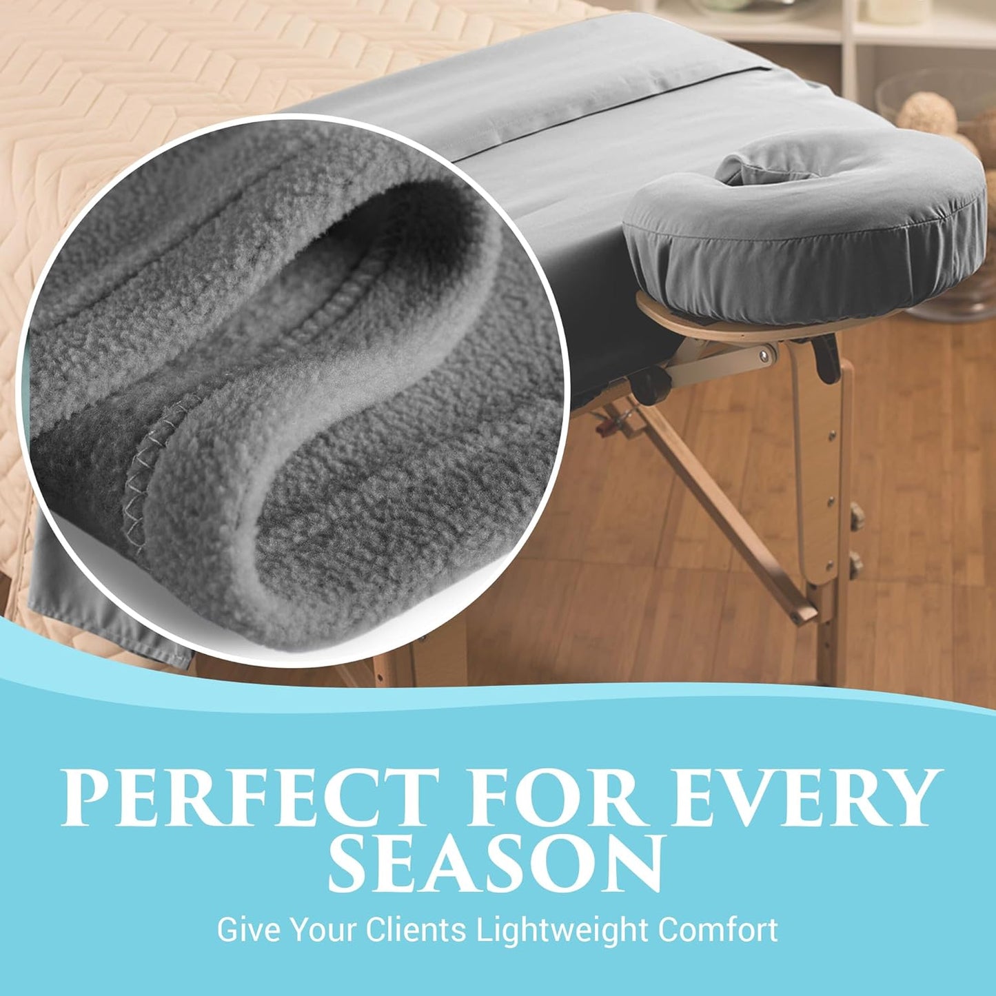 NRG Polar Fleece Blankets Fleece Massage Table Blanket - 60" x 86" - White - Ultra Soft, Warm & Comfortable - Lightweight Blanket Perfect for Most Massage Tables - Machine Washable