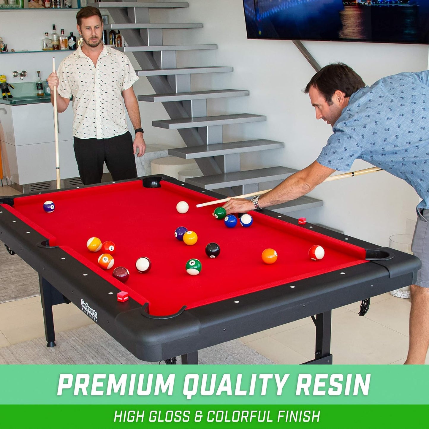 GoSports Regulation Pool Balls for Pool Table – Premium Set of 16 Billiard Balls, Professional Pool Table Balls Set