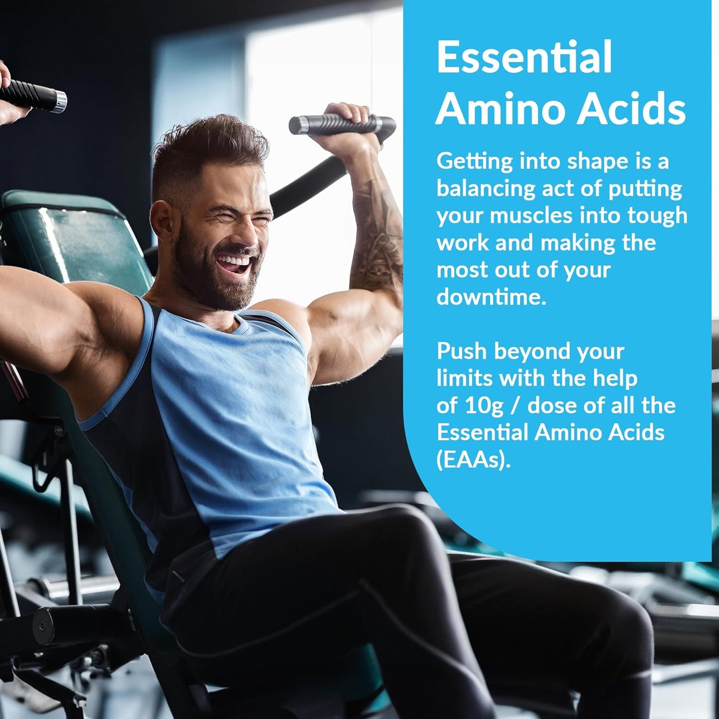Granite Essential Amino Acids Powder, Green Apple Flavor, with 10g EAAs and 7g BCAAs, Supports Muscle Recovery & Growth, Soy-Free, Gluten-Free (30 Servings)